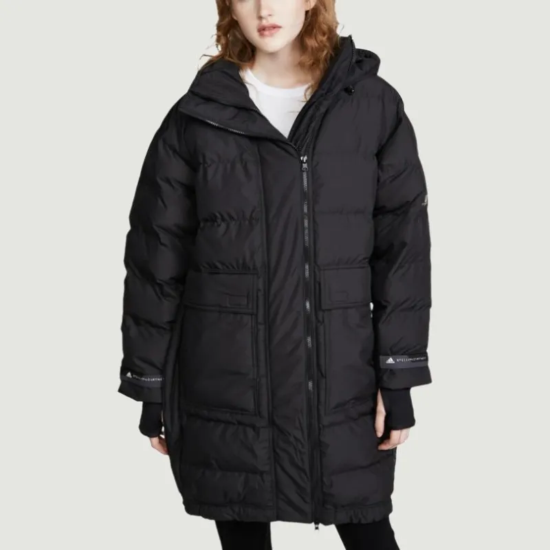 Adidas x STELLA MCCARTNEY ASMC Long Padded Jackets Coats Women's Black-1