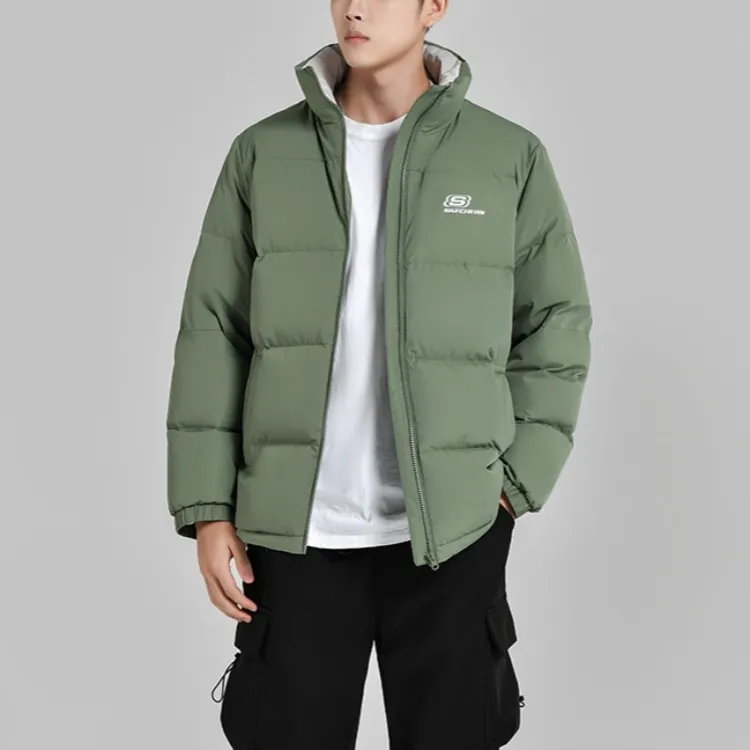 Skechers Sports Alliance Series Down Jacket Unisex Brown Green-1