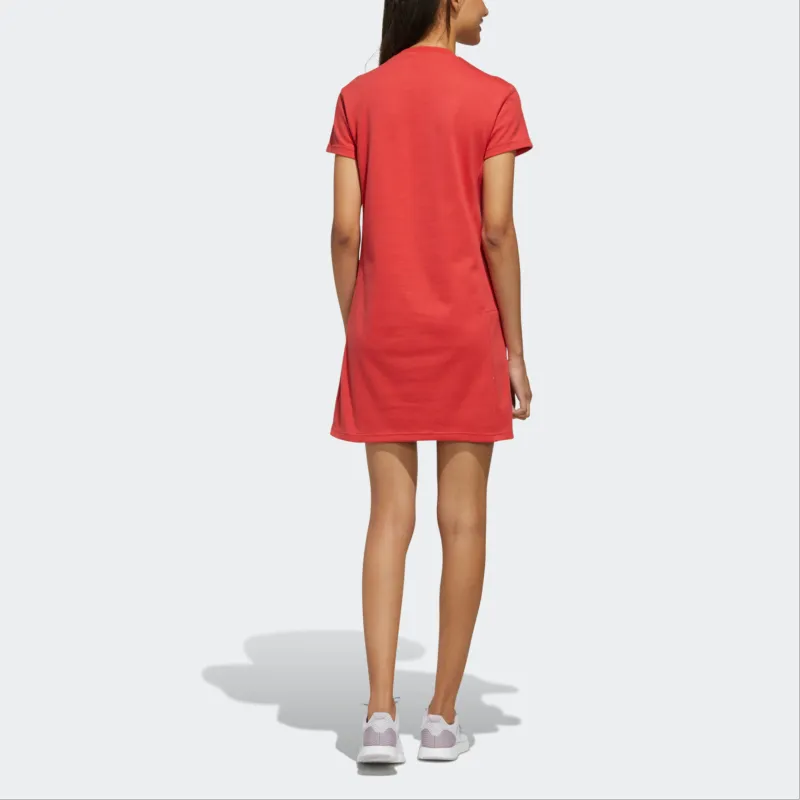 Adidas Short-Sleeved Dresses Women's Glory Red/Luminous Pink-3