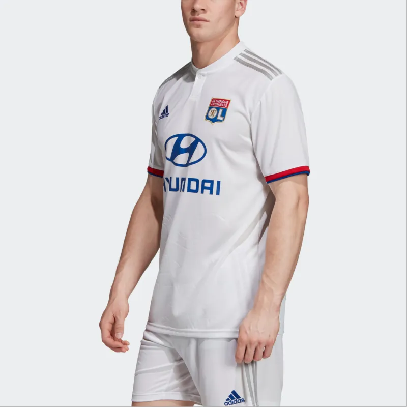 Adidas Olympique Lyonnais Soccer Jerseys Men's White/Preppy Red/Collegiate Blue-5