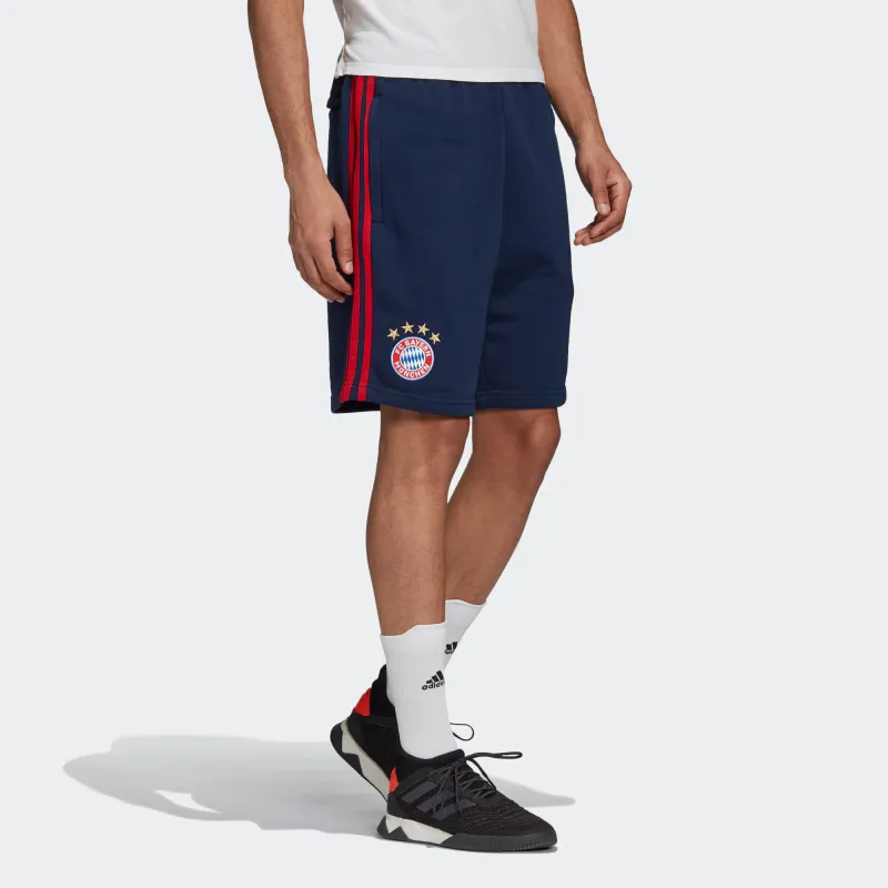 Adidas FC Bayern Munich Soccer Collection 3S SWT SHO Sports Shorts Men's College Navy/Bayern Red-3
