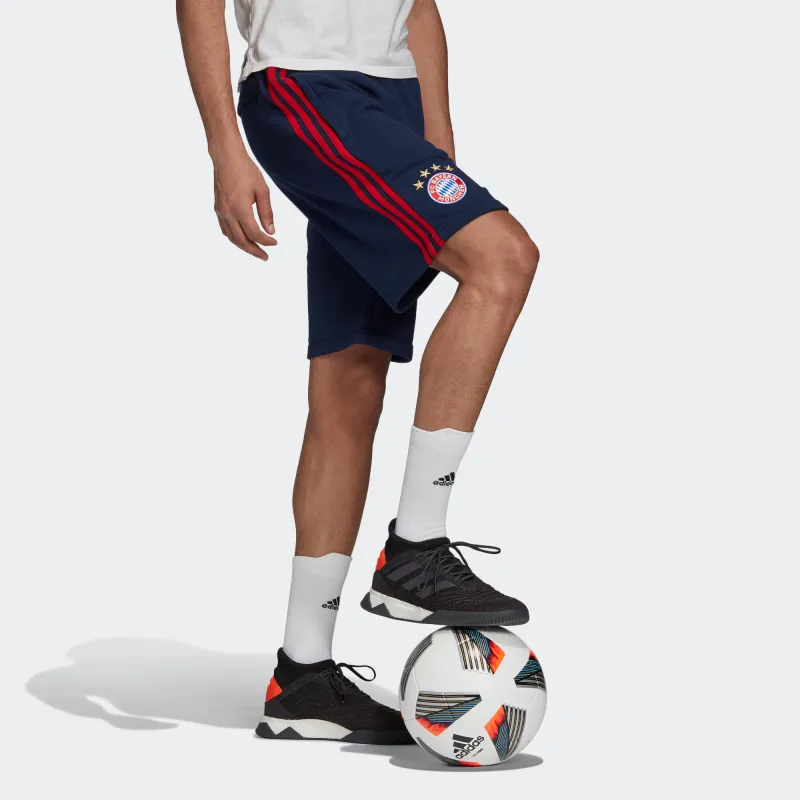 Adidas FC Bayern Munich Soccer Collection 3S SWT SHO Sports Shorts Men's College Navy/Bayern Red-4