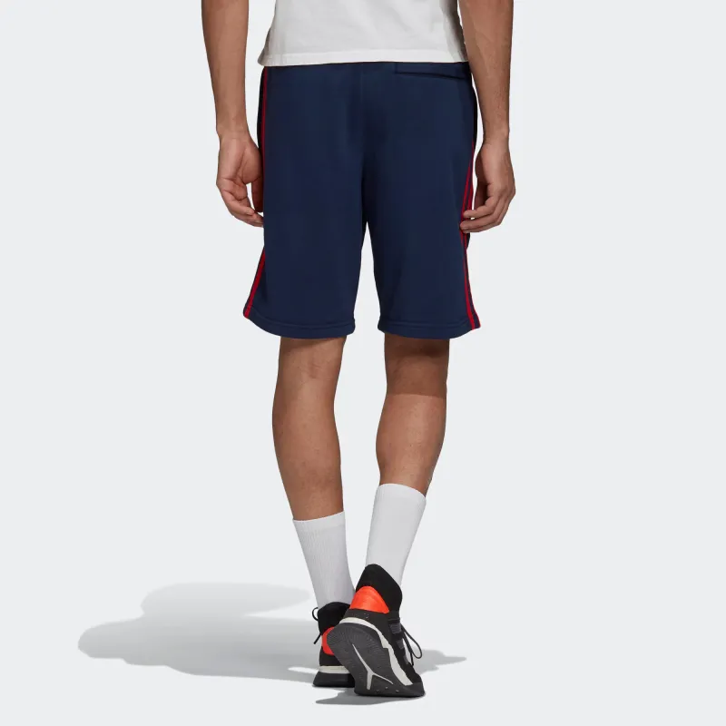 Adidas FC Bayern Munich Soccer Collection 3S SWT SHO Sports Shorts Men's College Navy/Bayern Red-2