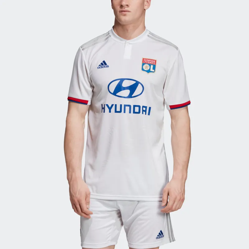 Adidas Olympique Lyonnais Soccer Jerseys Men's White/Preppy Red/Collegiate Blue-3