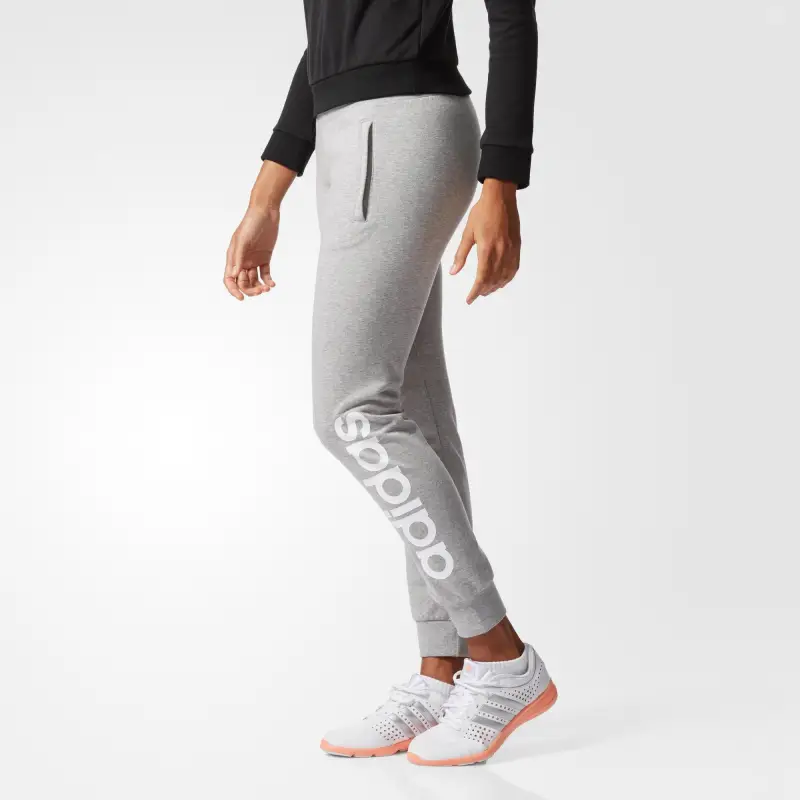 Adidas PT CH LINEAR Knitted Sports Pants Women's Medium Heather Gray-4