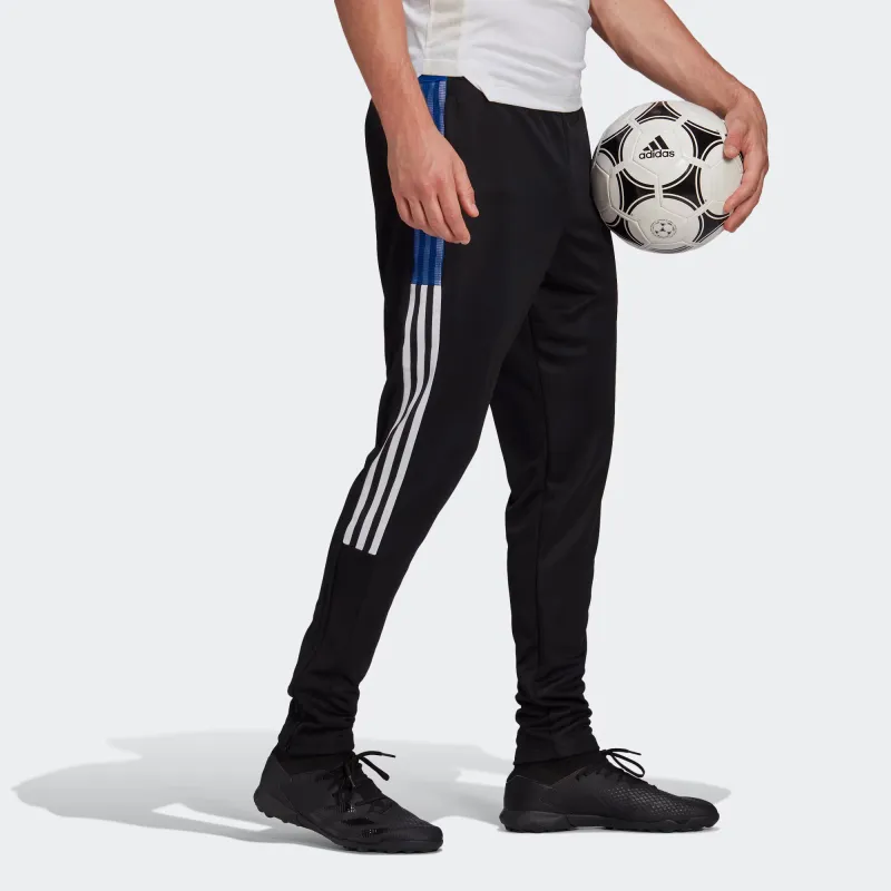 Adidas TIRO21 Knitted Sports Pants Men's Black/Royal Blue-3