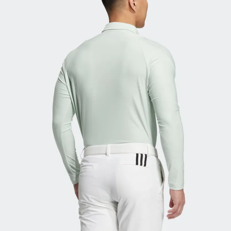 Adidas Polo Shirt Men's Linen Green-2
