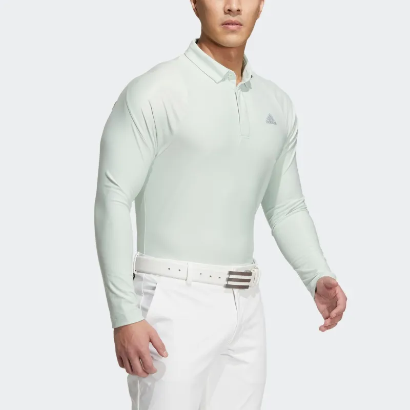 Adidas Polo Shirt Men's Linen Green-3