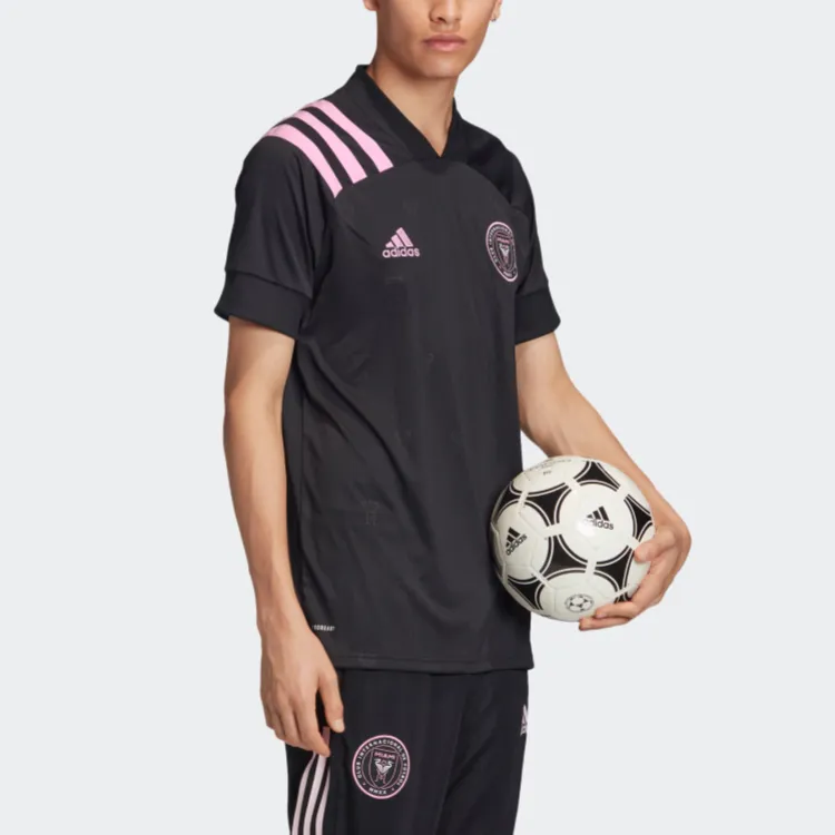 Adidas Miami International AEROREADY Soccer Jerseys Men's Black/Transparent Pink-4