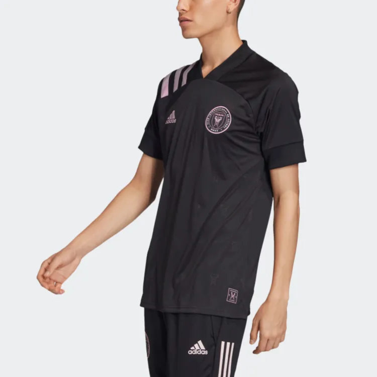 Adidas Miami International AEROREADY Soccer Jerseys Men's Black/Transparent Pink-5