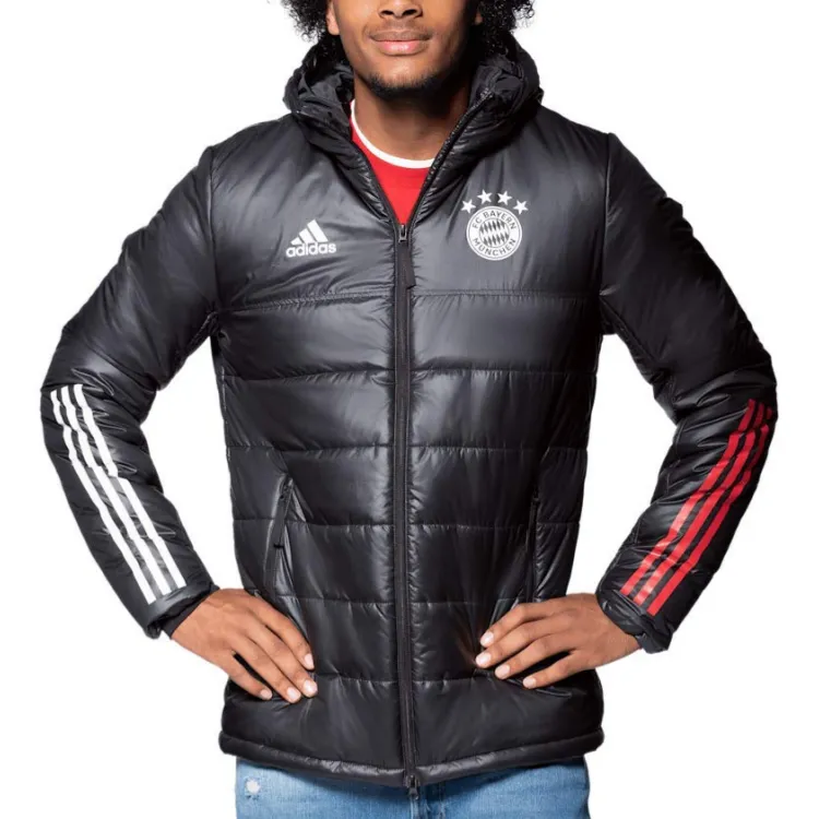 Adidas FC Bayern Munich Black Jackets Coats Men's Black-3