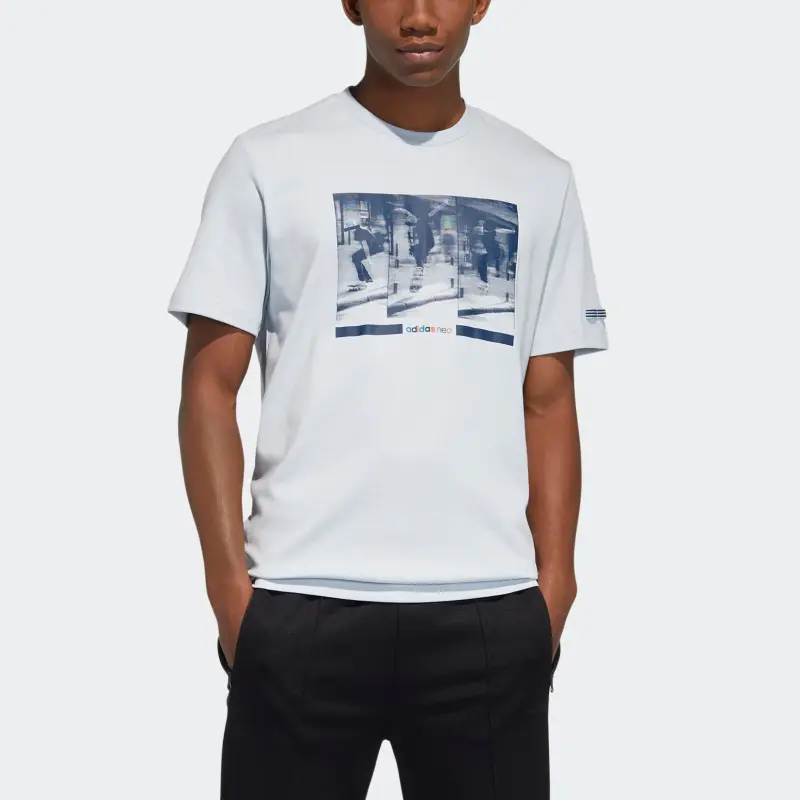 Adidas Neo SS MAY T Shirt Men's Blue-1