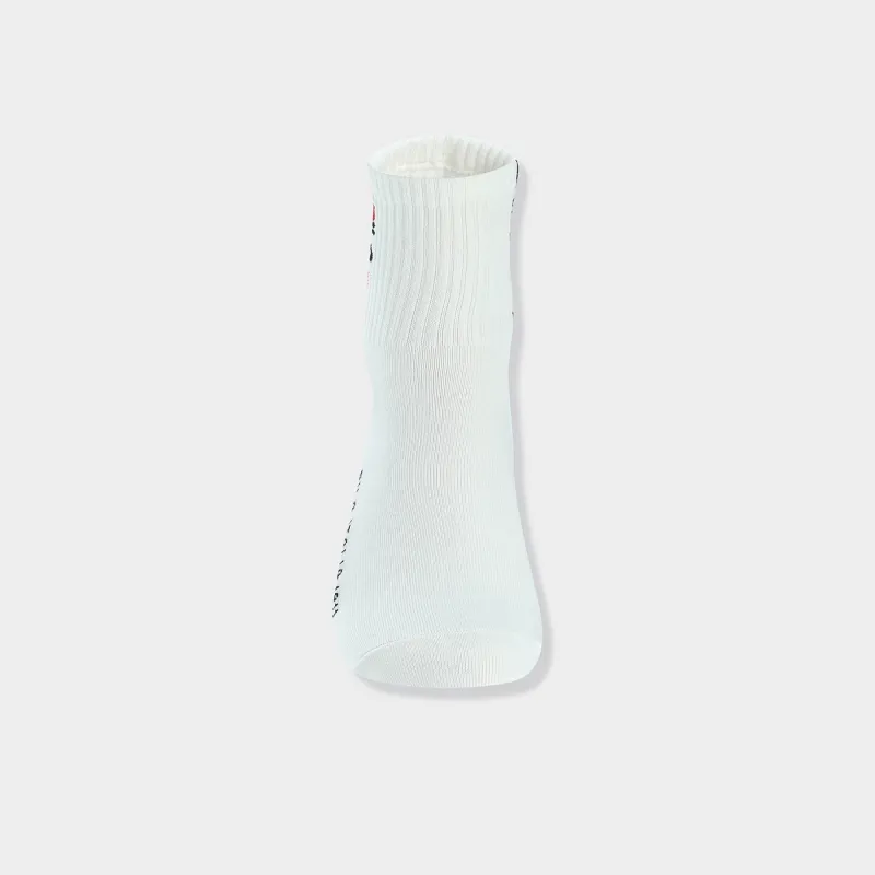FILA ORIGINALE Mid Calf Socks Men's 1 Pack Cloud White-2