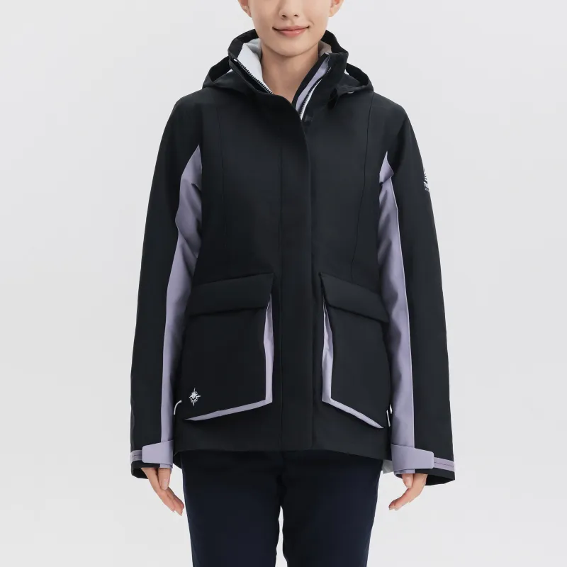 DECATHLON Windbreaker Jackets Women's Graphite Black/Smokey Mauve-3