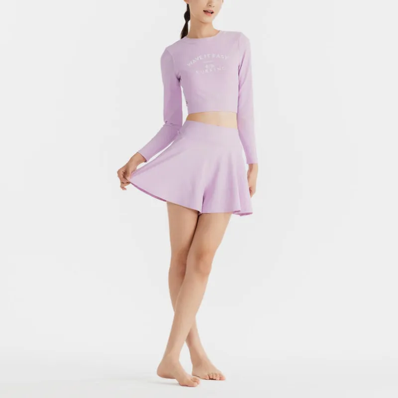 DECATHLON OLAIAN CN TOP ADAH Two Piece Swimsuits Women's Lilac-6