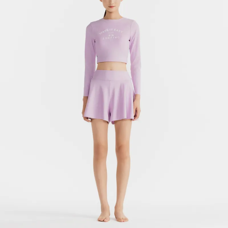 DECATHLON OLAIAN CN TOP ADAH Two Piece Swimsuits Women's Lilac-4