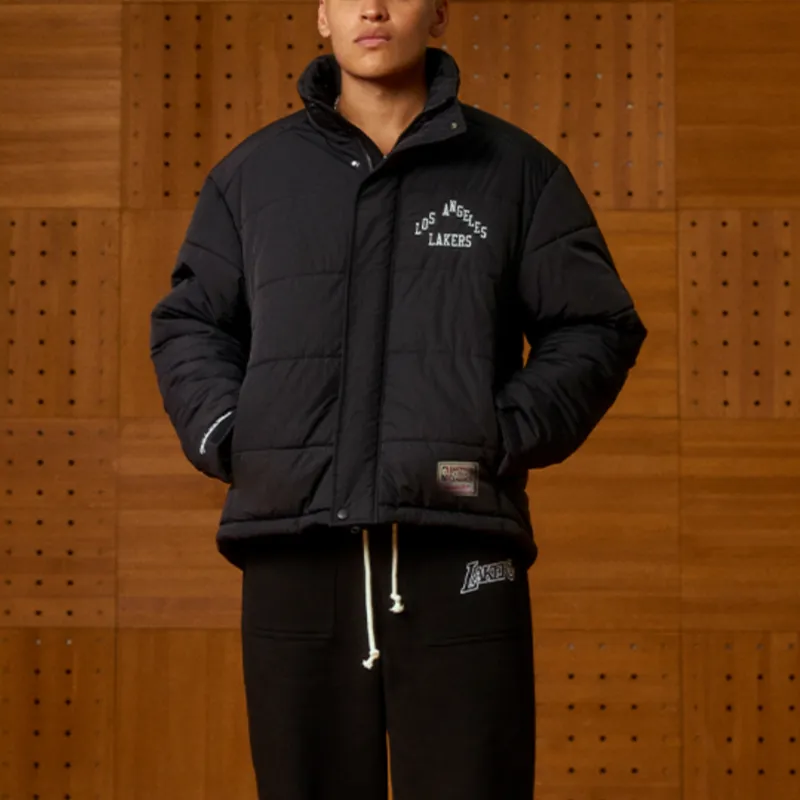 NBA x Mitchell & Ness Puffer Jacket Unisex Black-1