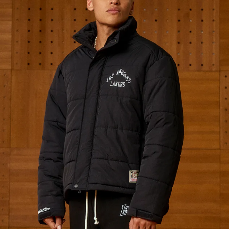 NBA x Mitchell & Ness Puffer Jacket Unisex Black-4