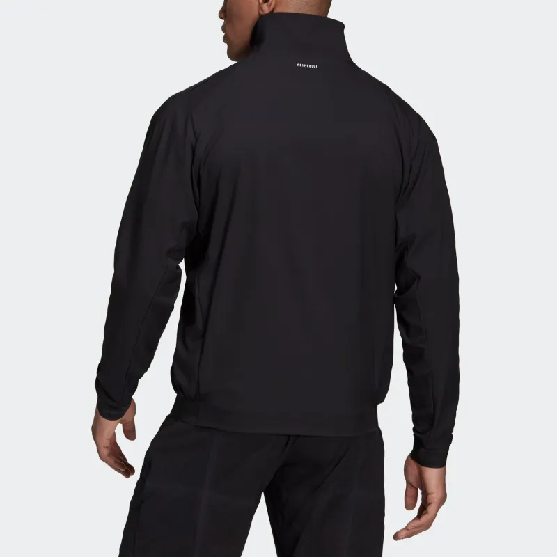 Adidas Jacket Men's Black/Yellow White-1