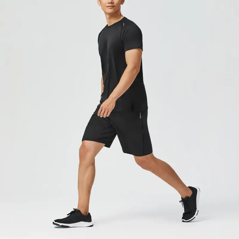 DECATHLON DOMYOS Sports Shorts Men's Black-4