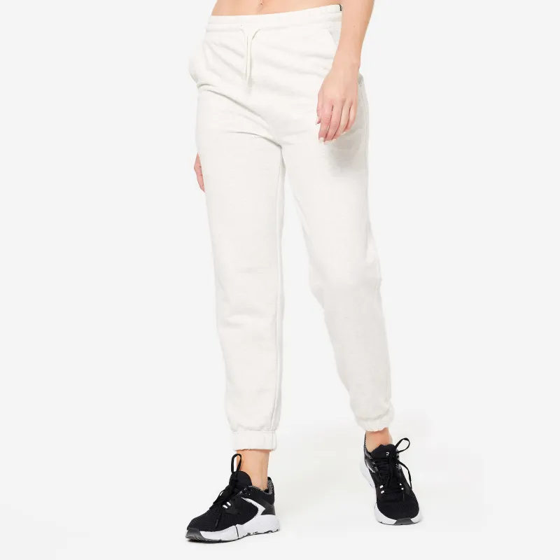 DECATHLON 500 Series Athletic Trousers Women's Ecru-2