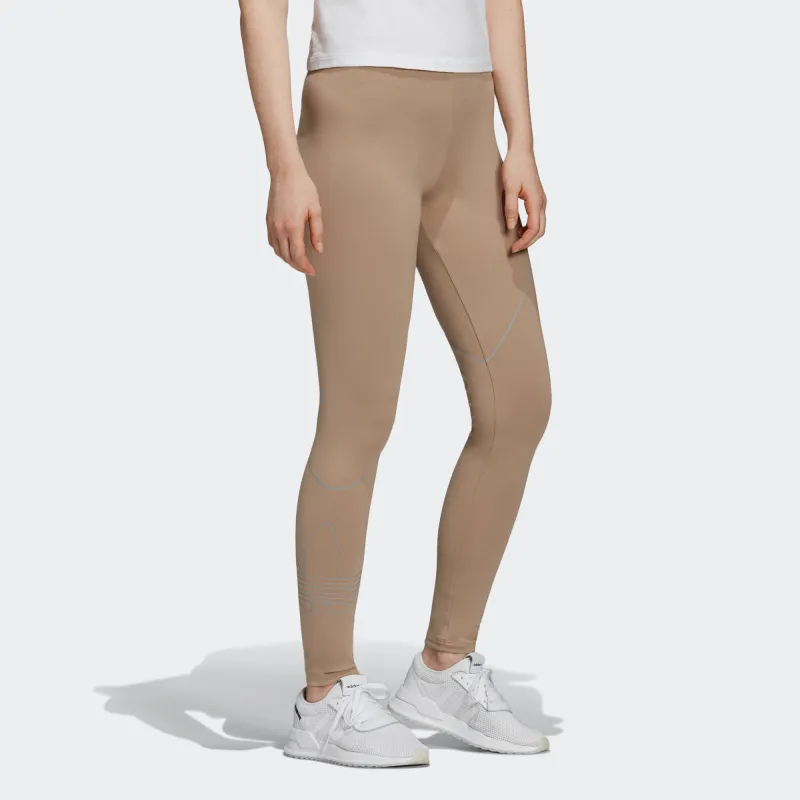 Adidas Originals Leggings Women's Khaki Brown-4
