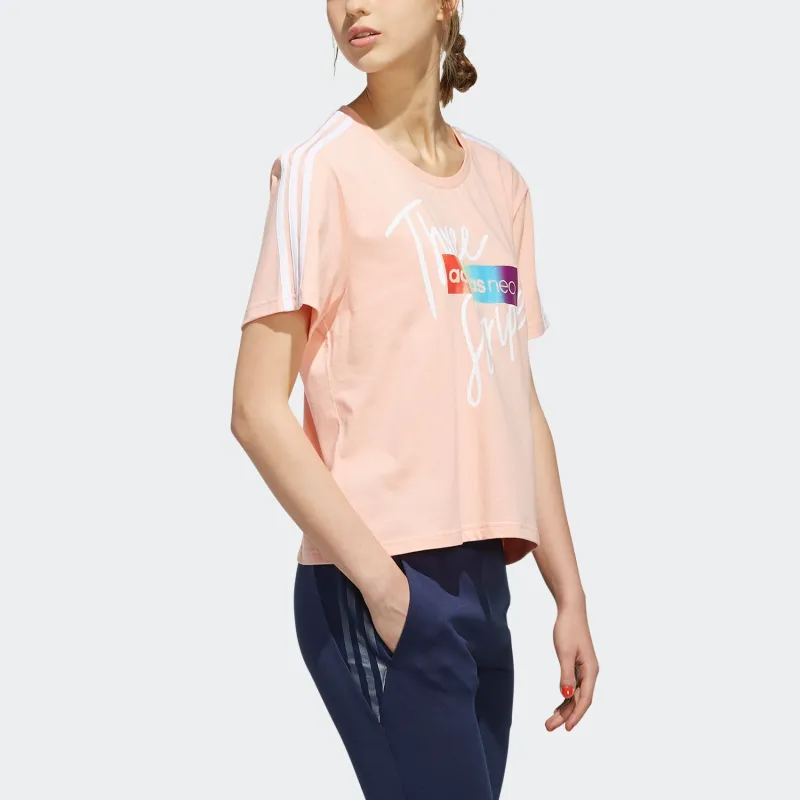 Adidas Neo T Shirt Women's Glossy Pink-4
