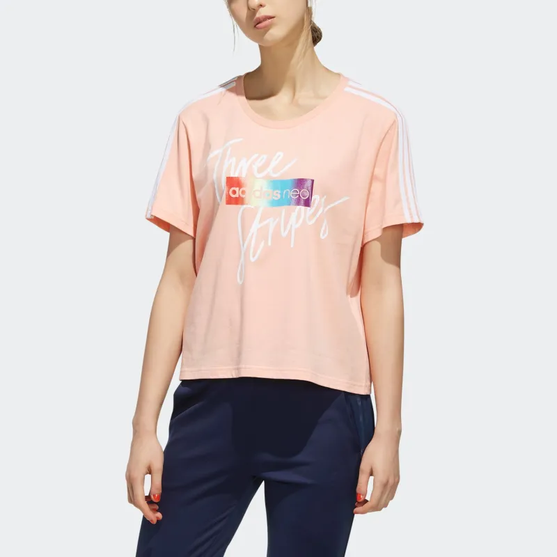 Adidas Neo T Shirt Women's Glossy Pink-2