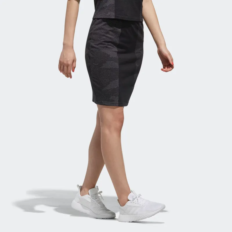 Adidas Casual Short Skirts Women's Black Gray-4