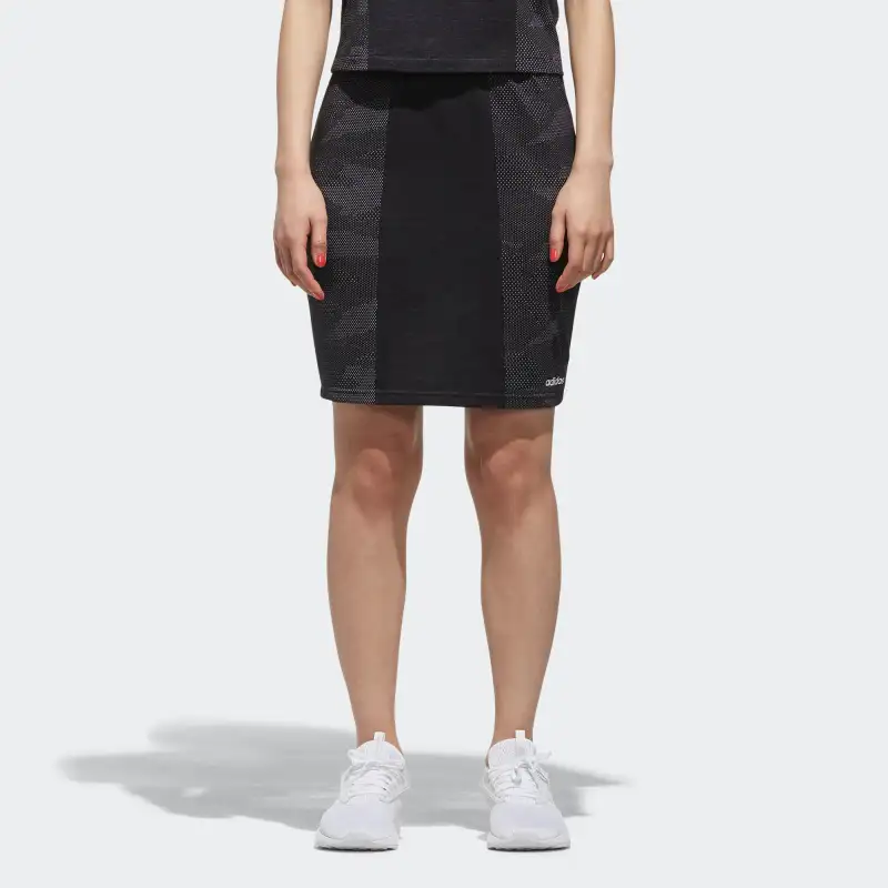 Adidas Casual Short Skirts Women's Black Gray-2