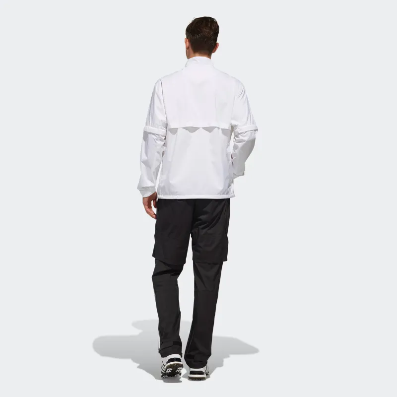 Adidas Cycling Raincoats Unisex White Top+Black Pants-3