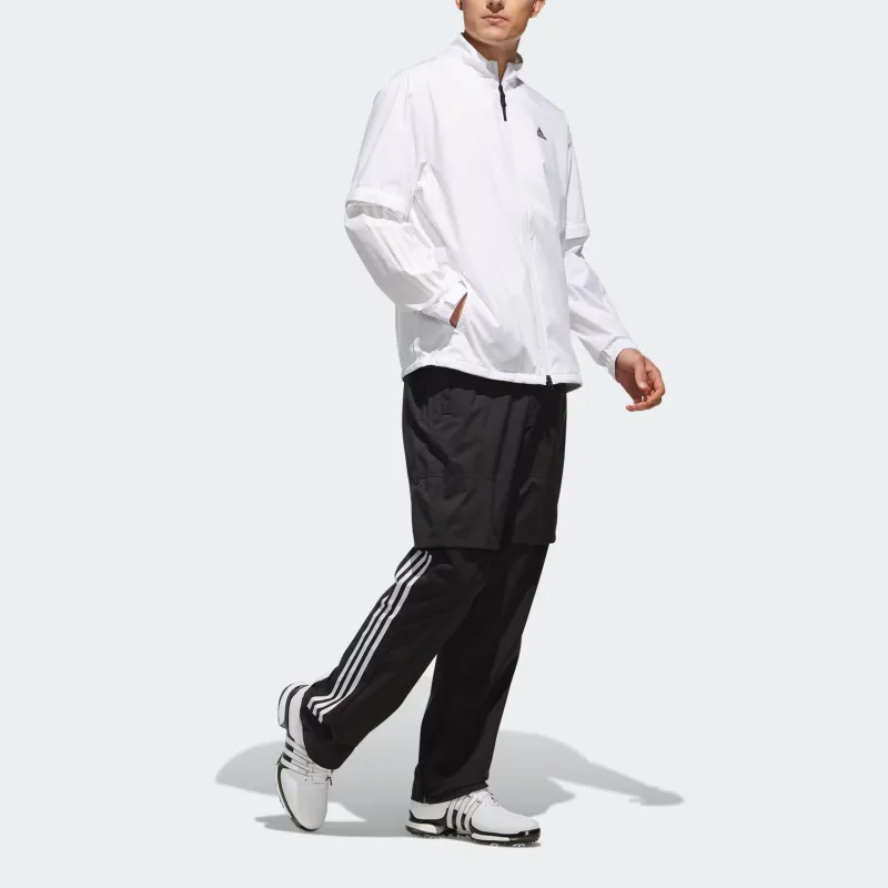 Adidas Cycling Raincoats Unisex White Top+Black Pants-4
