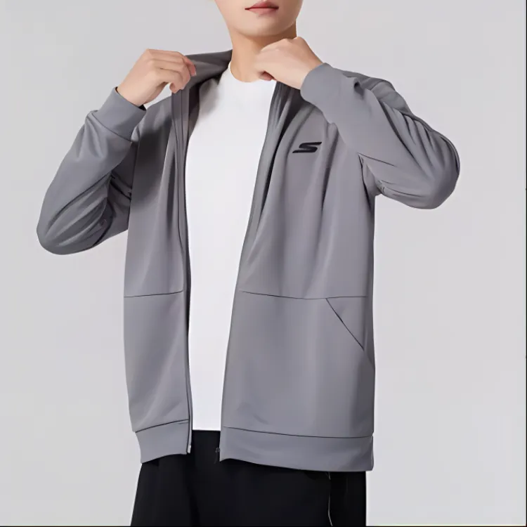 Skechers Sports Life Collection Jackets Coats Men's Gray-4