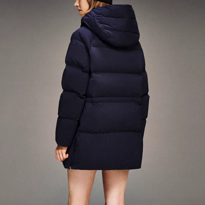 KSWISS FW24 Down Jacket Women's Swallow's Neck Blue-4