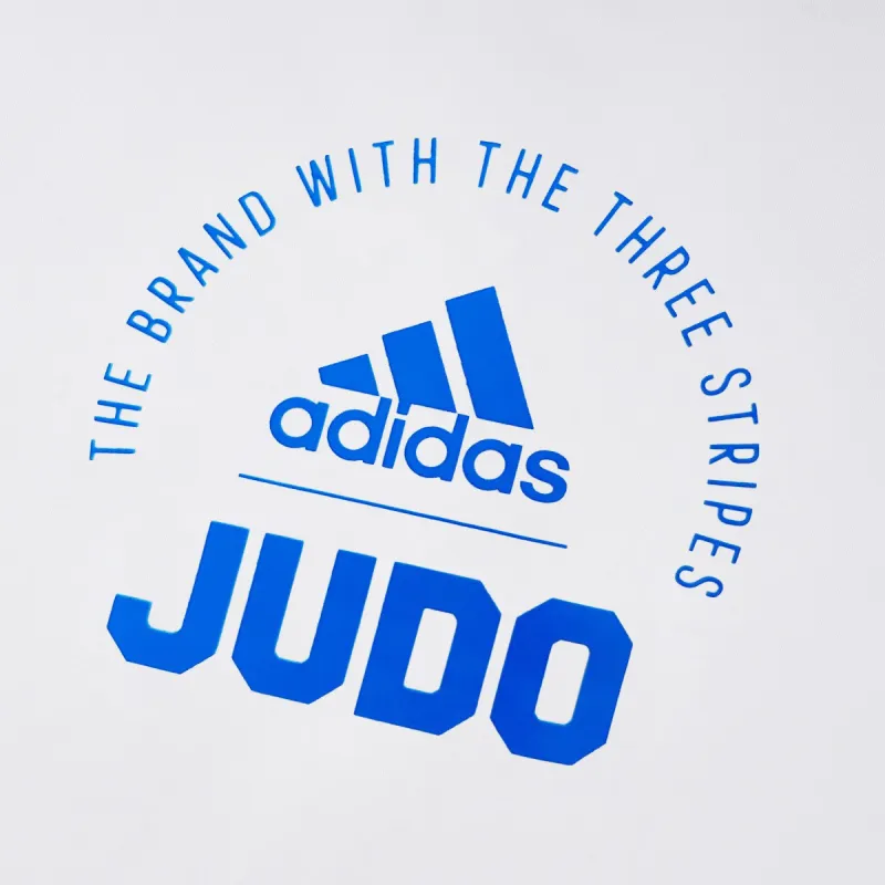 Adidas T Shirt Unisex White Blue-3