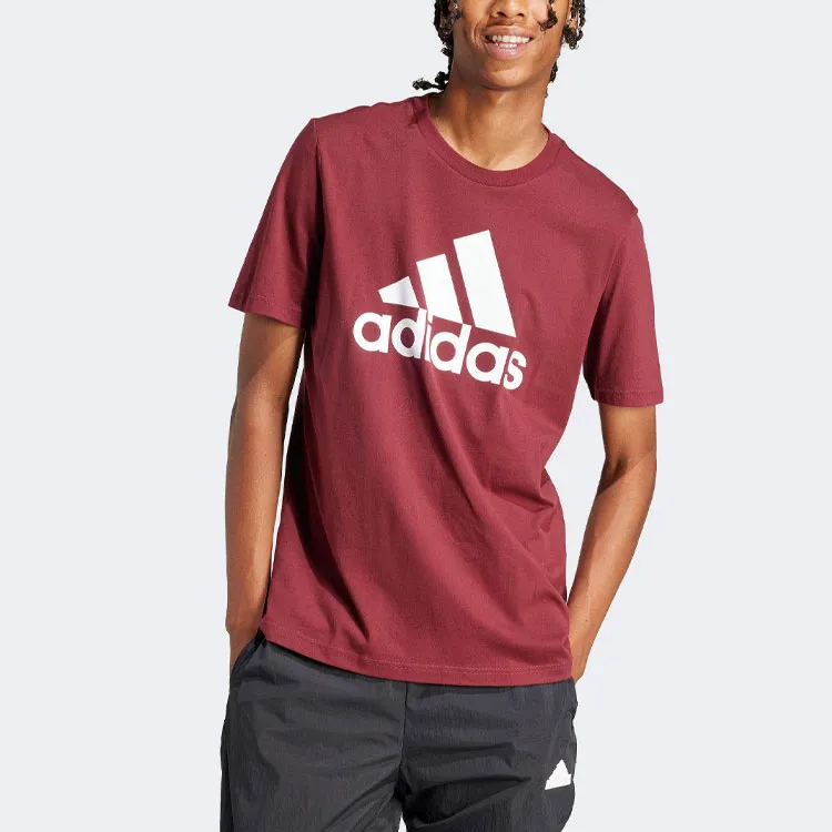 Adidas Essential T Shirts Men Dark Red-1