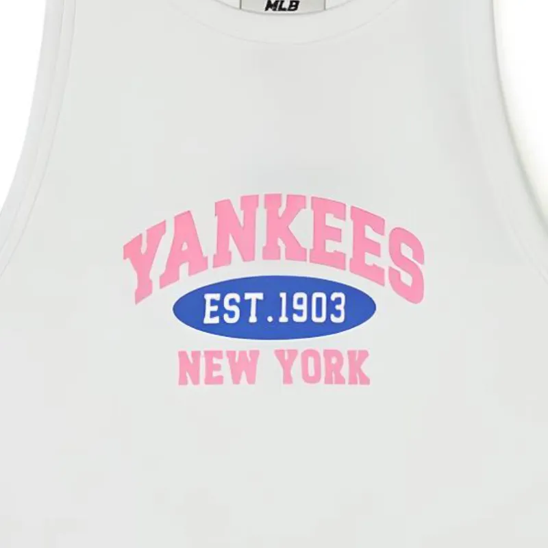 MLB New York Yankees Tank Tops Women's Ecru-2