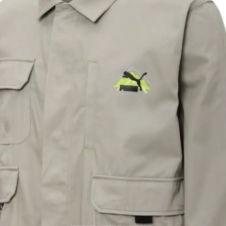 PUMA Jackets Men Gray-2