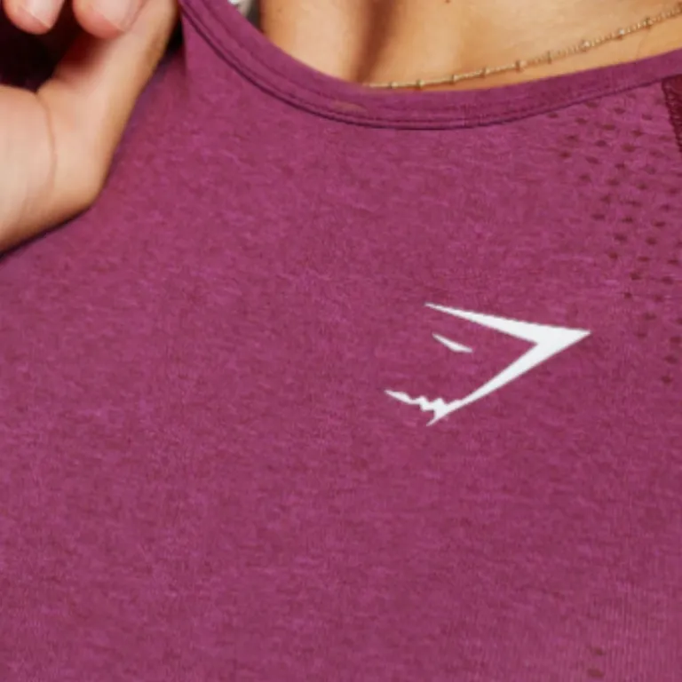 GYMSHARK T-Shirt Women's Plum Pink Mud Gray Stone-4