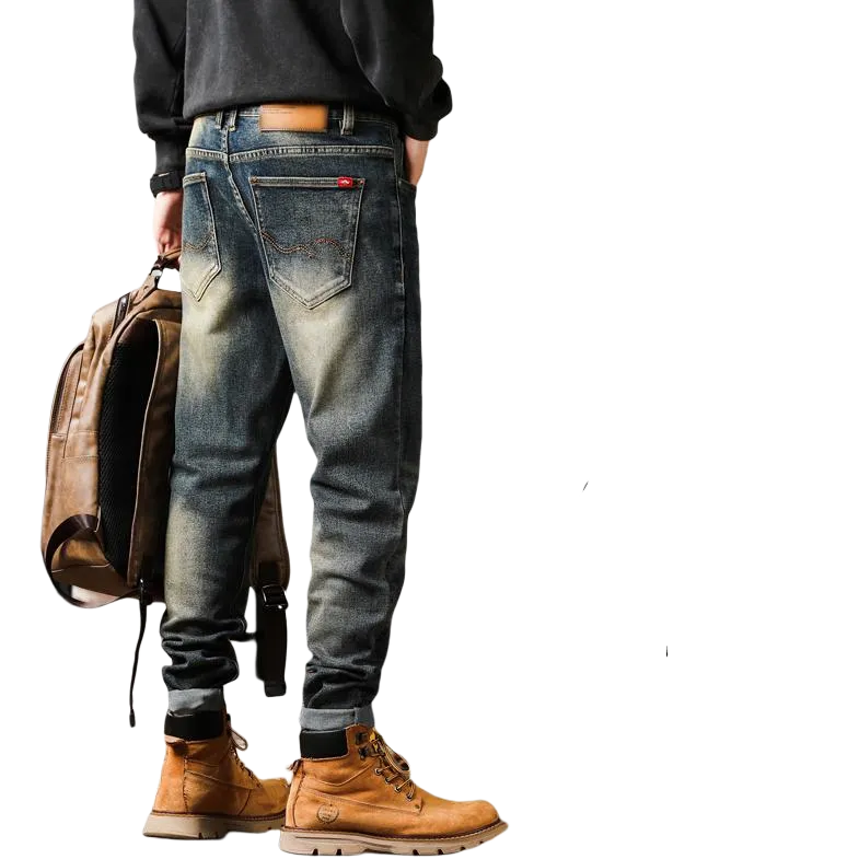 PIERRE CARDIN Jeans Men's Mud Yellow Vintage Blue-1