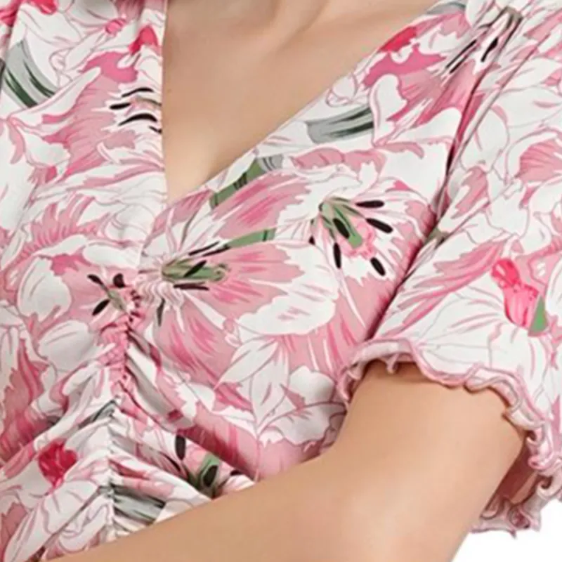 BESIONIA SS24 Short Sleeved Dresses Women's Pink-5
