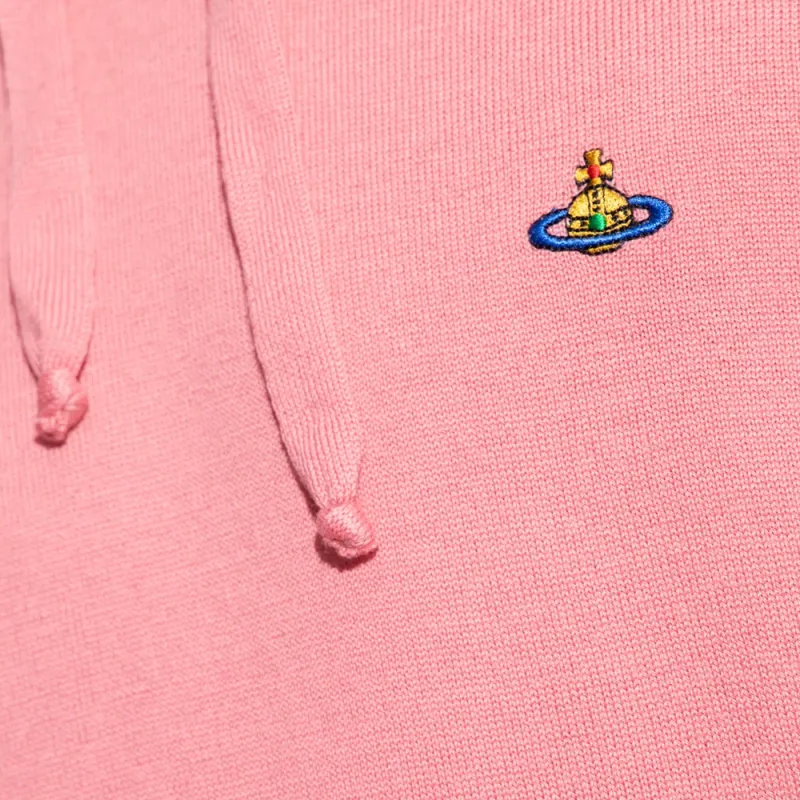 Vivienne Westwood Orb Embroidered Drawstring Knitted Hoodie-2