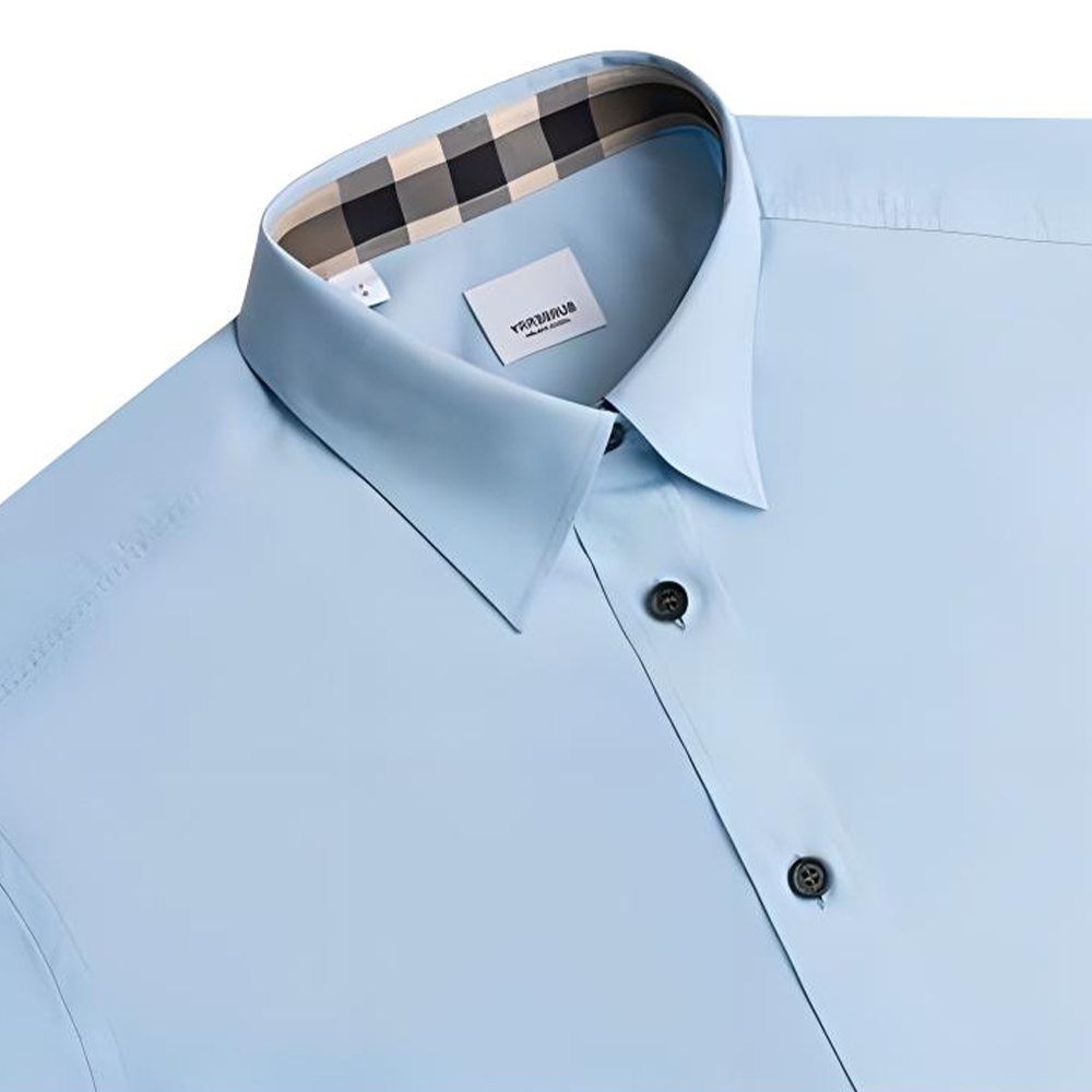 Burberry Men Solid Color Single-Breasted Pointed Collar Long Burberry Men Solid Color Single-Breasted Pointed Collar Long
