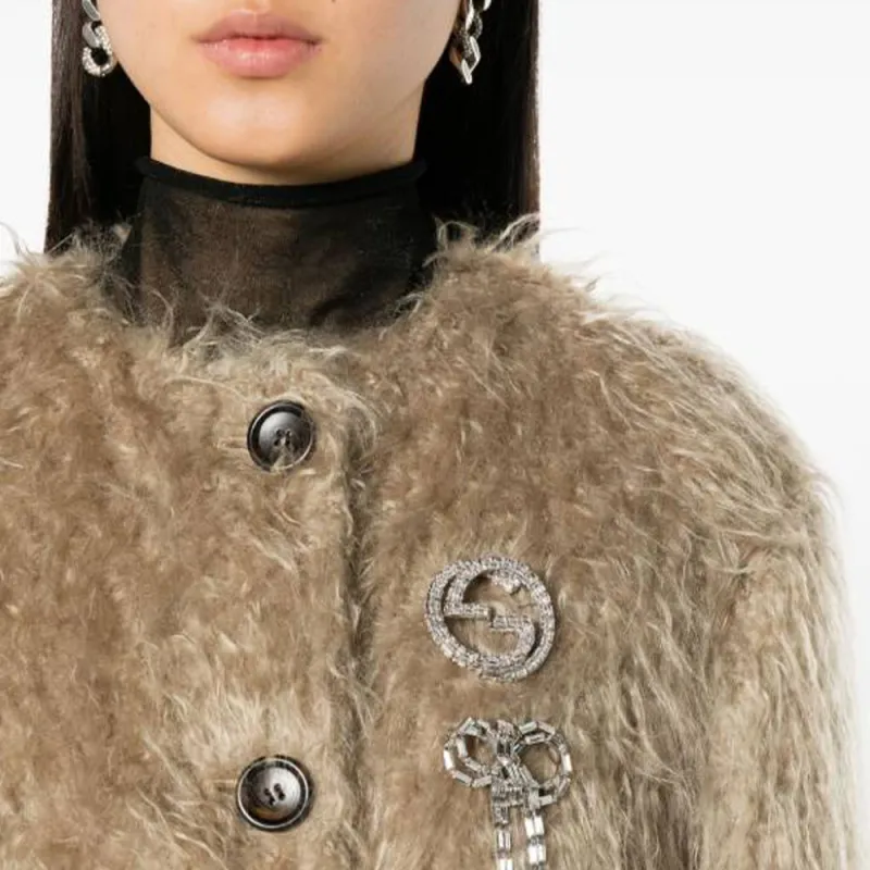 GUCCI Horsebit-embellished Faux-fur Coat-1