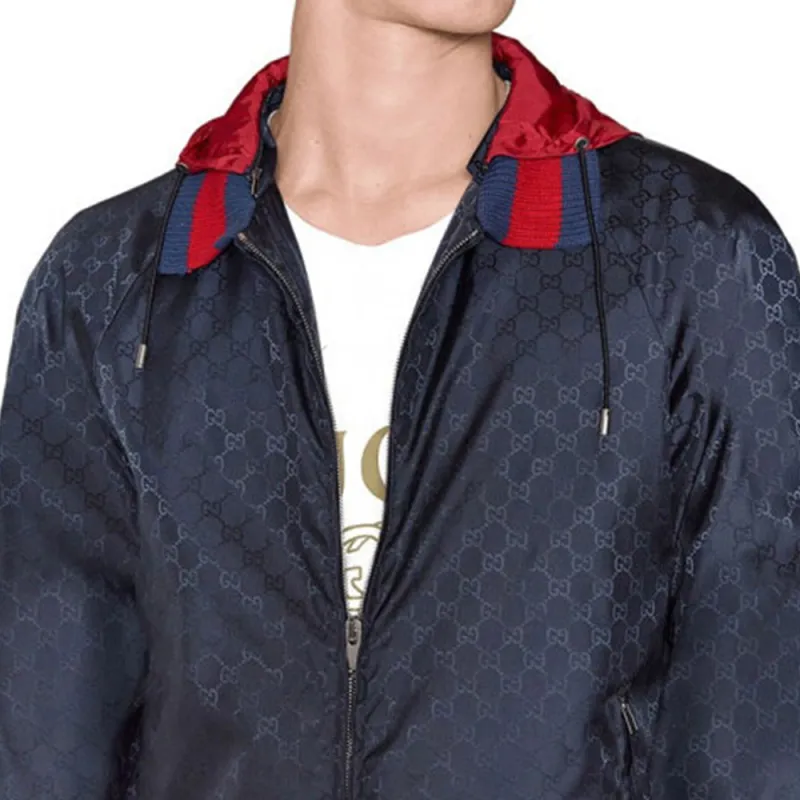 GUCCI Jackets Men Dark Blue-4