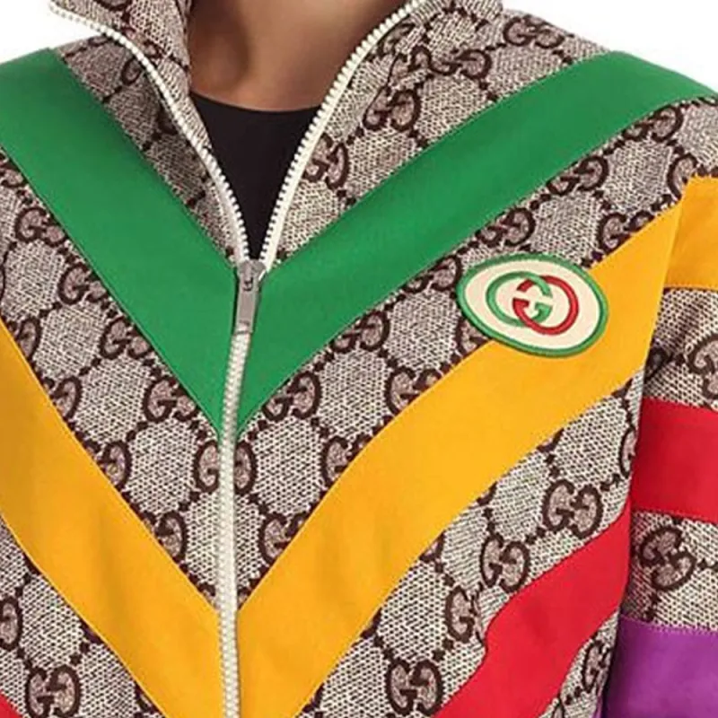 GUCCI Gg Supreme Print Jacket 'Beige/Ebony'-4