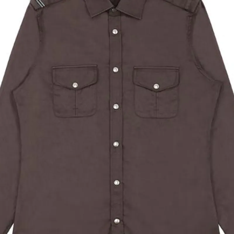 GUCCI Shirts Men Brown-2