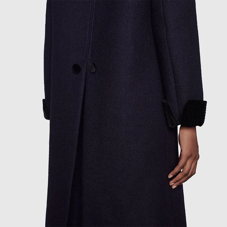 GUCCI Velvet Jackets Women's Dark Blue-4