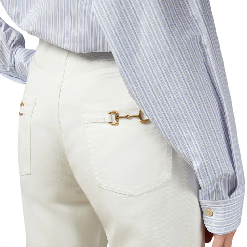 GUCCI Horsebit High-waist Straight-leg Jeans-5