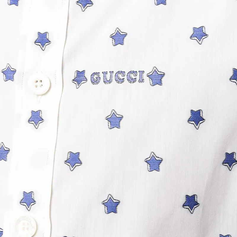GUCCI Logo Star Print Shirt-4